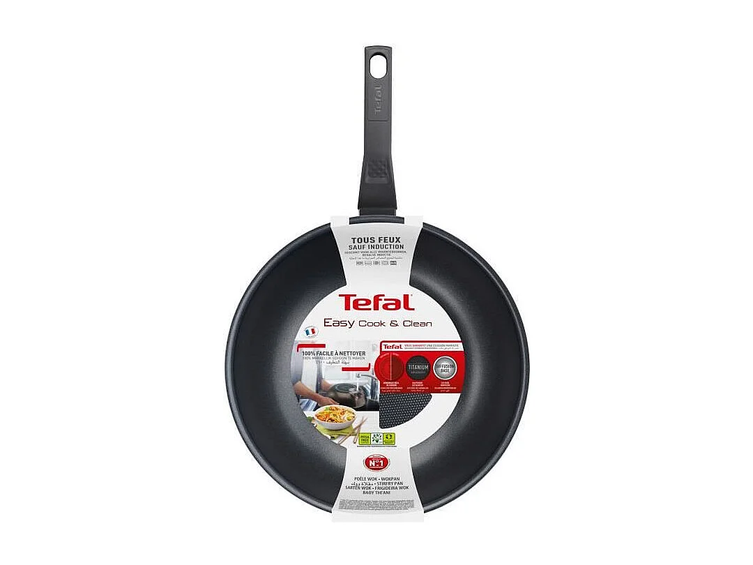 Tefal Poêle wok aluminium 28cm noir - b5541902