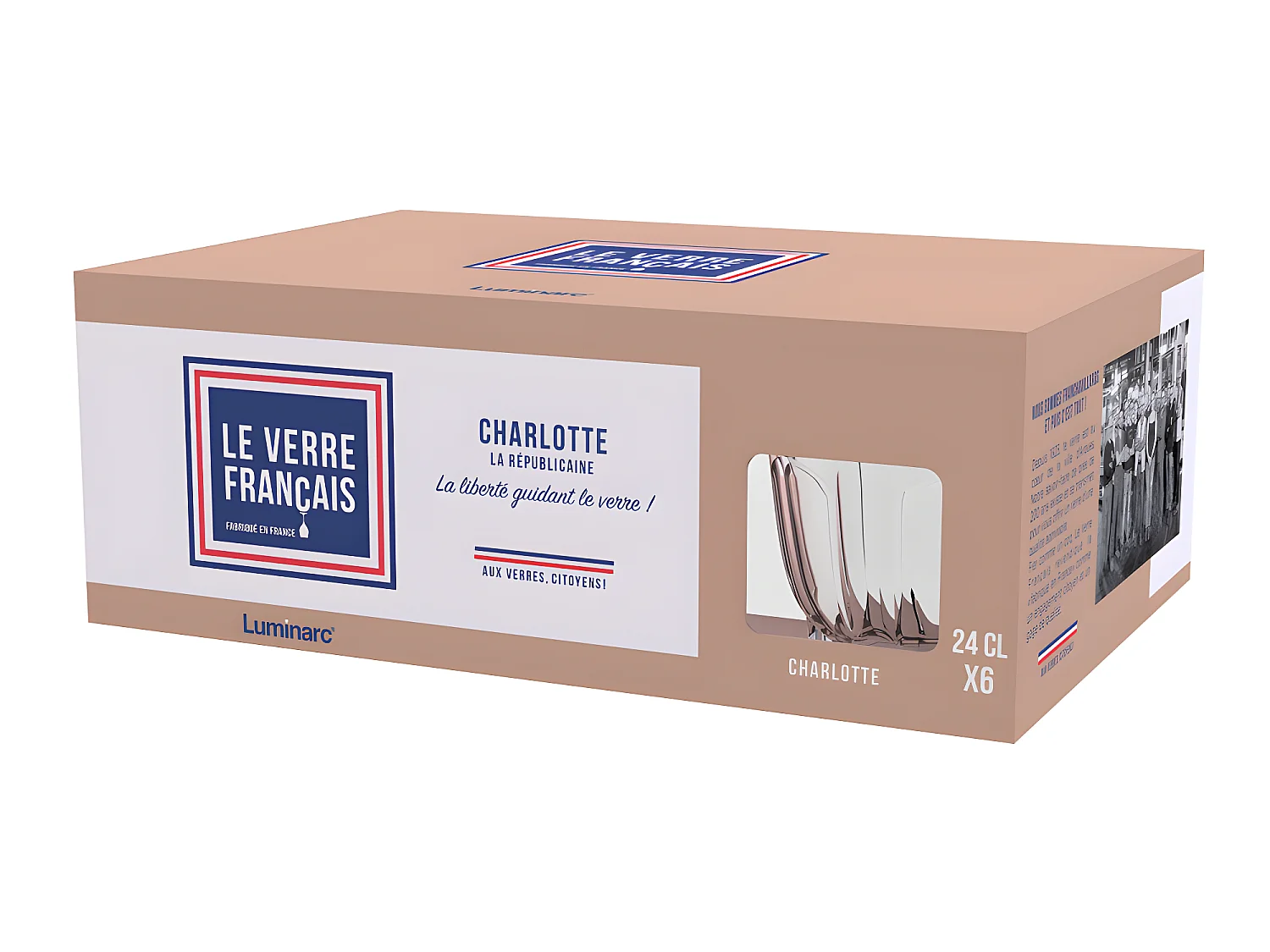 Boîte de 6 gobelets Charlotte 24 cl
