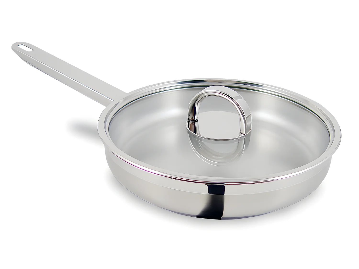 Sauteuse 24 cm inox Atlantico Glass