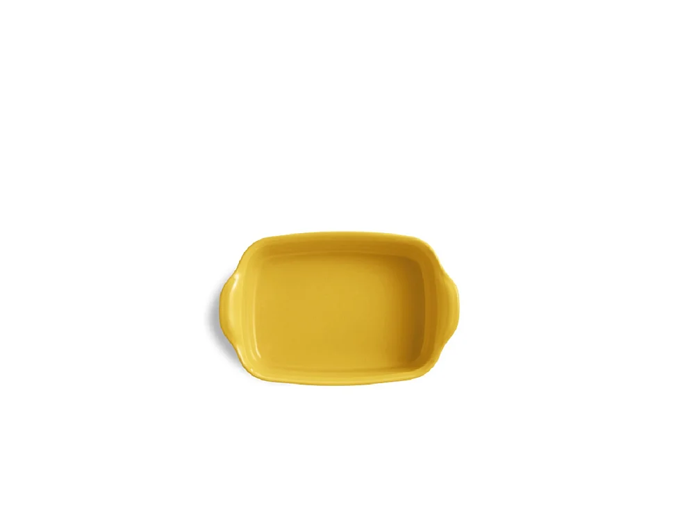 Plat à four rectangle jaune 22 cm