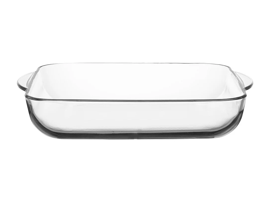 Lot de 2 Plats Culinaires en Verre "Carrées" 28cm Transparent