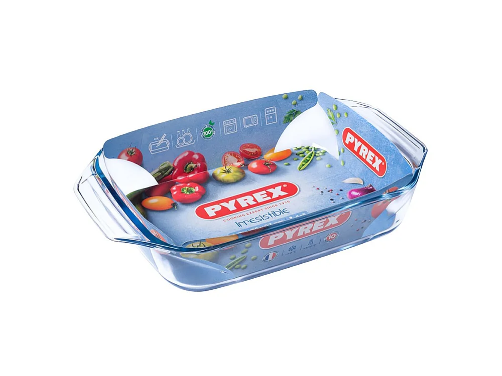 Fuente rectangular Let's Share Pyrex vidrio 35x23,1x6,5 cm