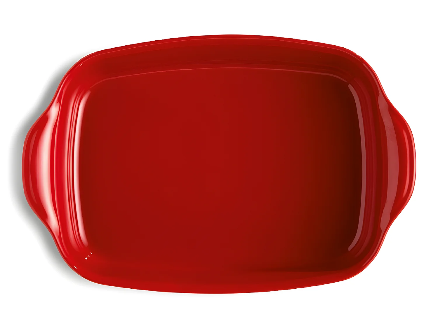 Plat rectangle Grand Cru rouge grand modèle