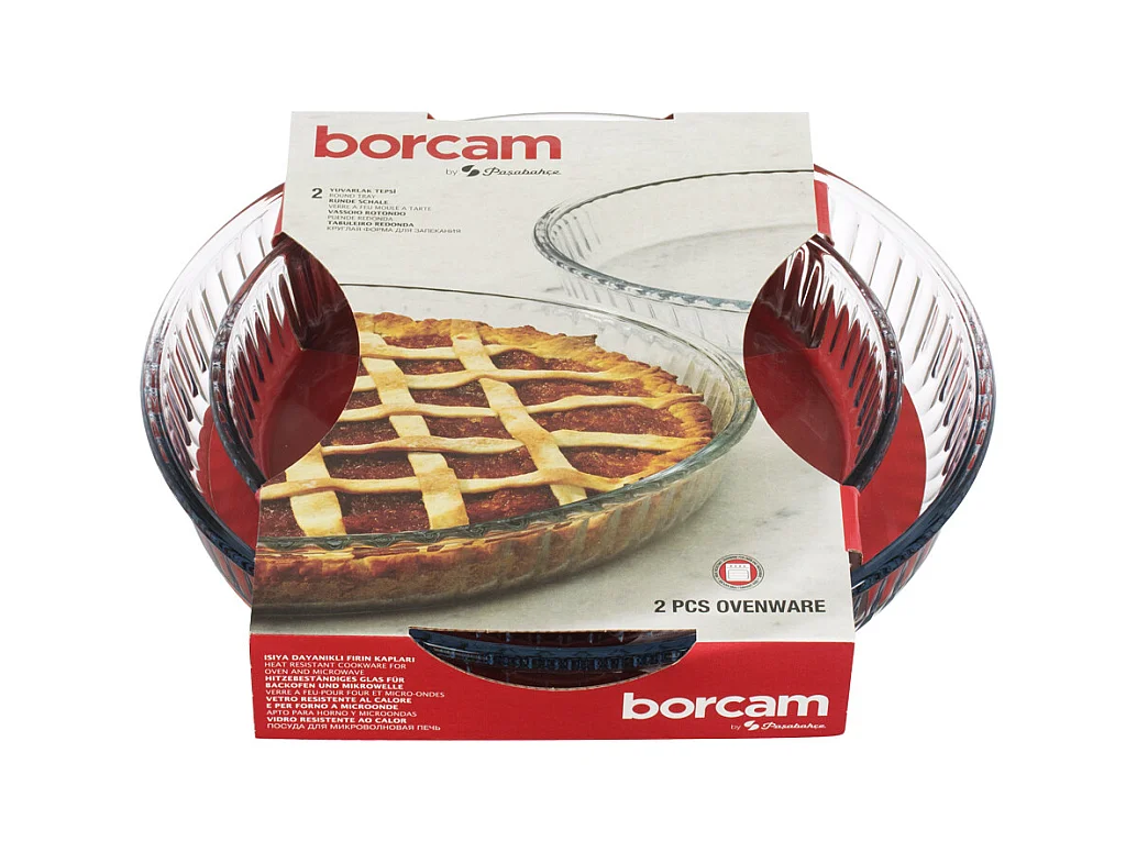 Lot de 2 Plats à Tartes "Verre" 32cm Transparent