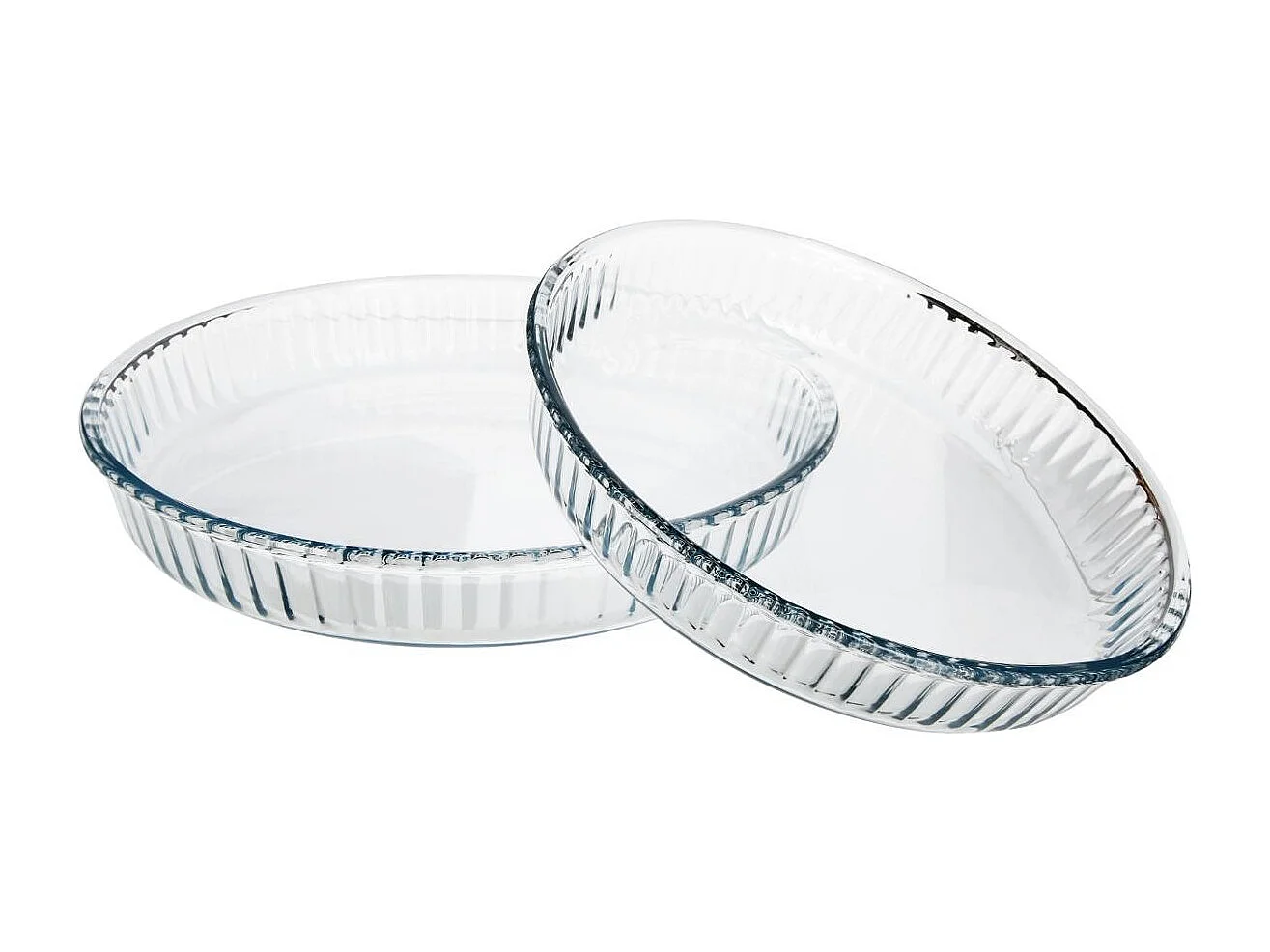 Lot de 2 Plats à Tartes "Verre" 32cm Transparent