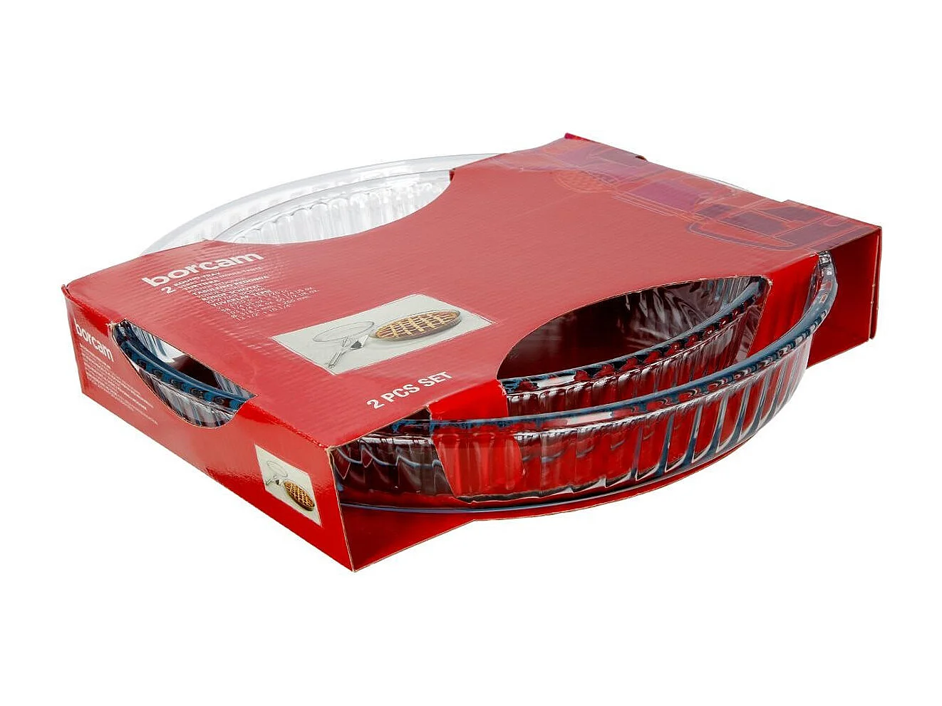 Lot de 2 Plats à Tartes "Verre" 32cm Transparent