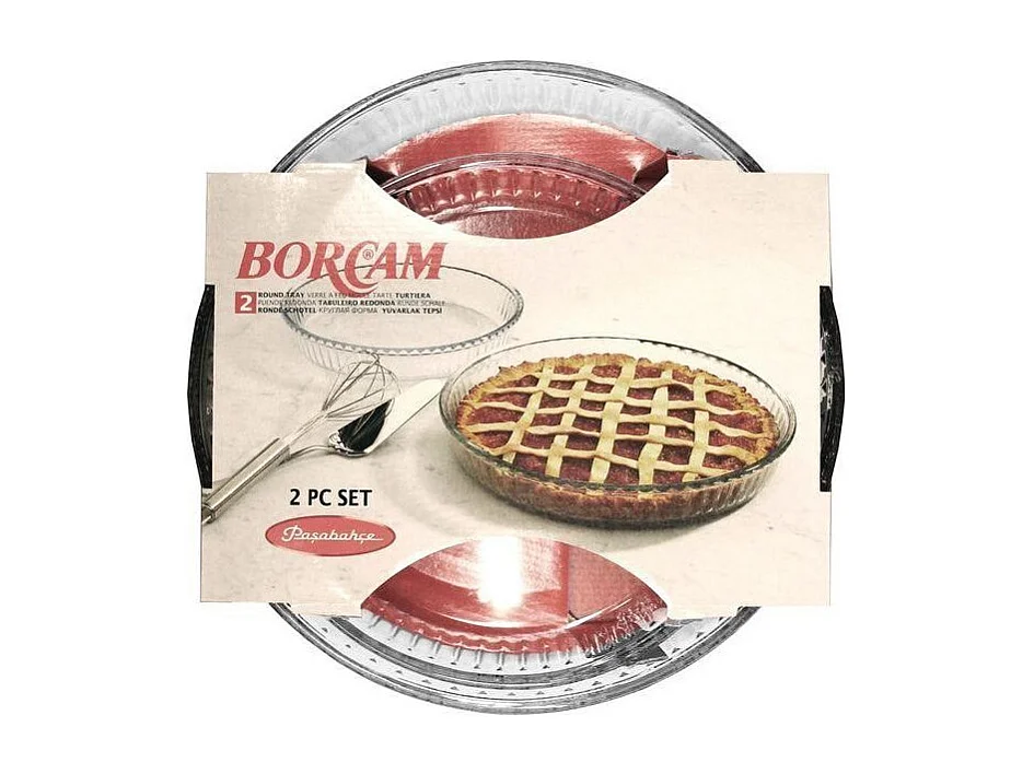 Lot de 2 Plats à Tartes "Verre" 32cm Transparent