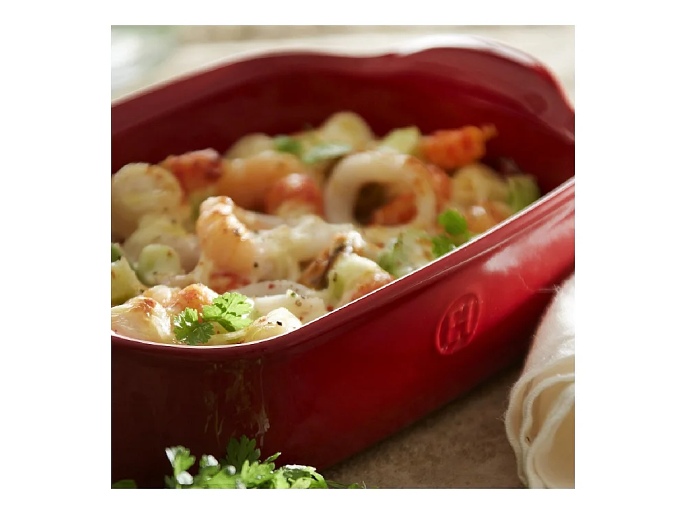 Plat à four rectangle rouge 22 cm