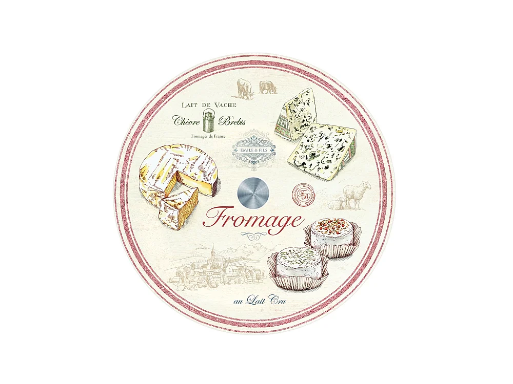 Plateau à fromage tournant en verre 32 cm