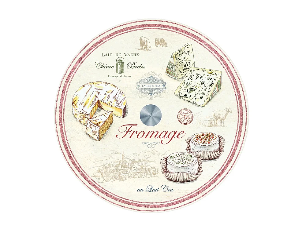 Plateau à fromage tournant en verre 32 cm