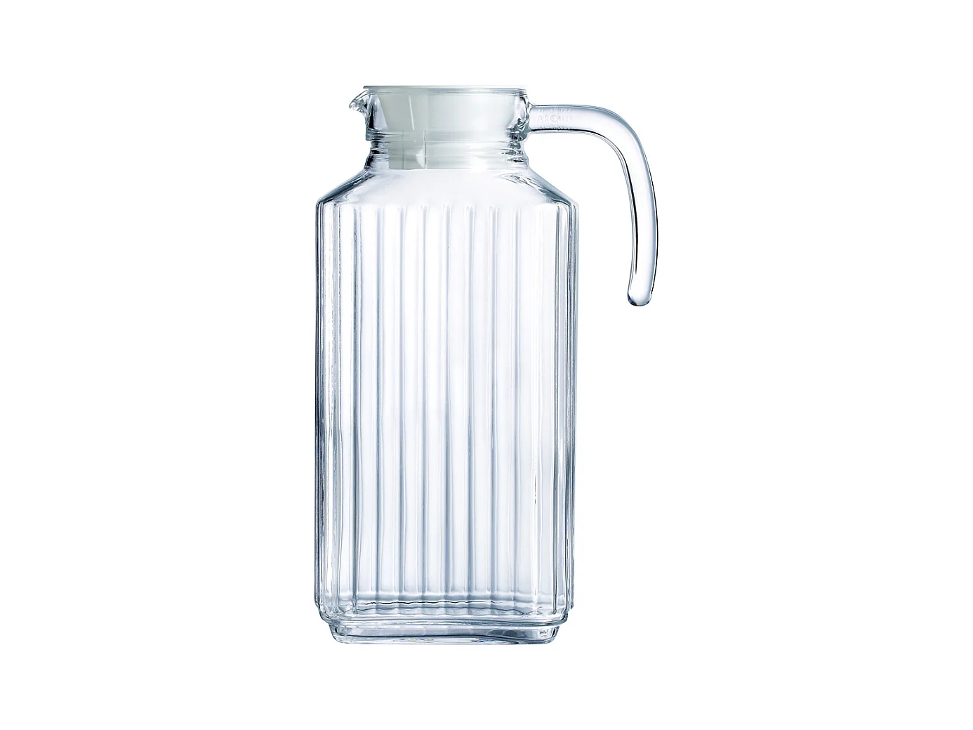 Pichet quadro avec bouchon  1,7 l blanc