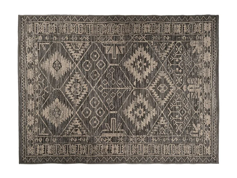 Tapis pour extérieur ou intérieur en polypropylène Gris effet mat 160 x 230 cm