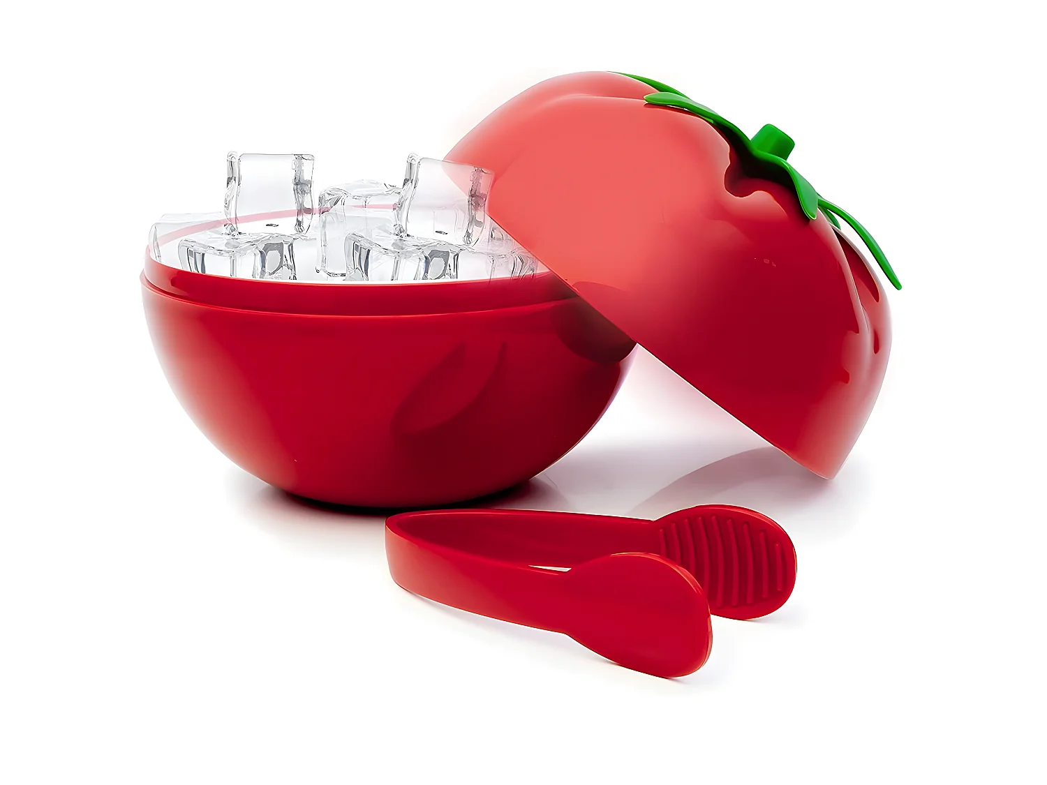 Seau à glaçons tomate avec pince
