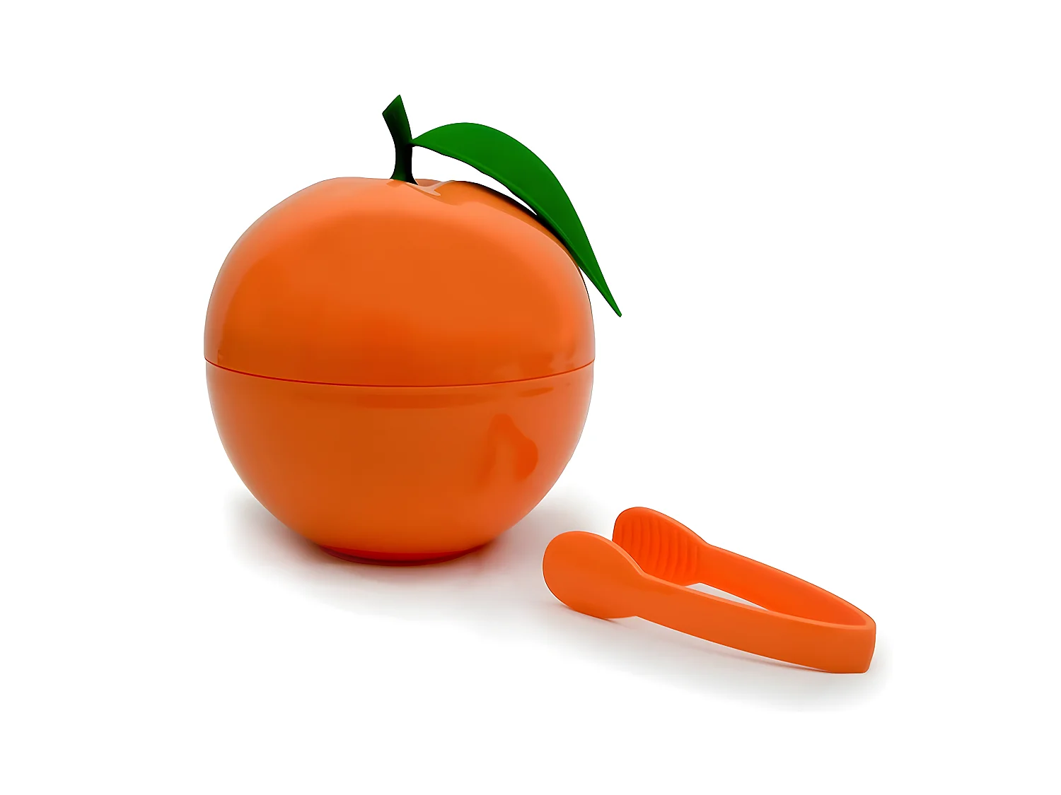 Seau à glaçons orange avec pince