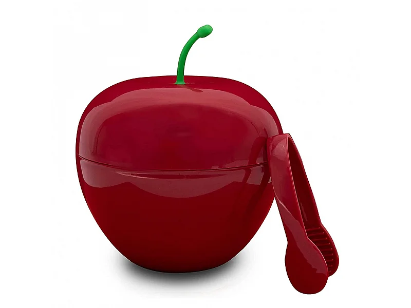 Seau à glaçons cerise avec pince
