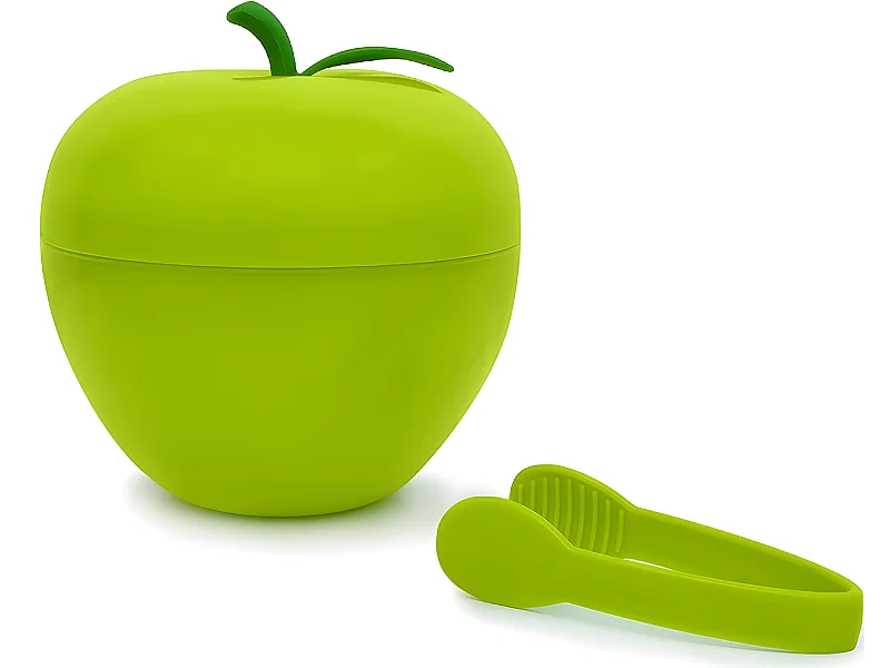 Seau à glaçons pomme avec pince