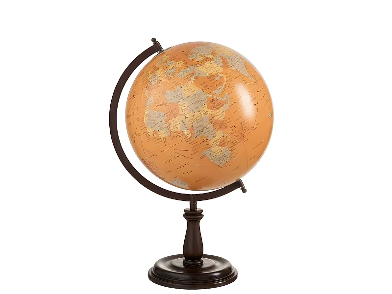 Globe Terrestre sur Pied Bois "Iconic" 52cm Naturel