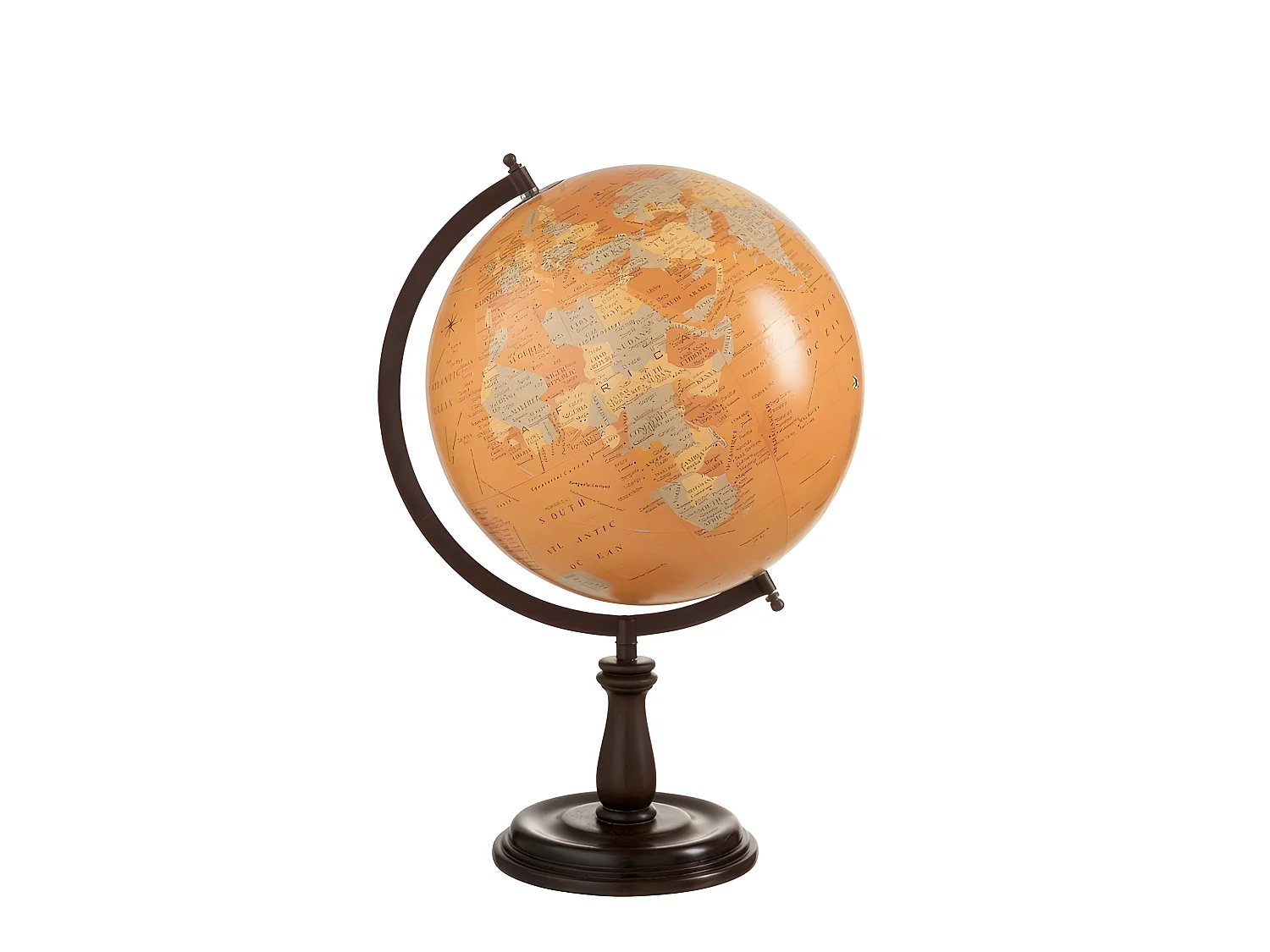 Globe Terrestre sur Pied Bois "Iconic" 52cm Naturel