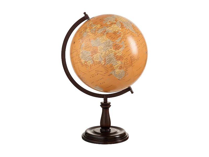 Globe Terrestre sur Pied Bois "Iconic" 52cm Naturel