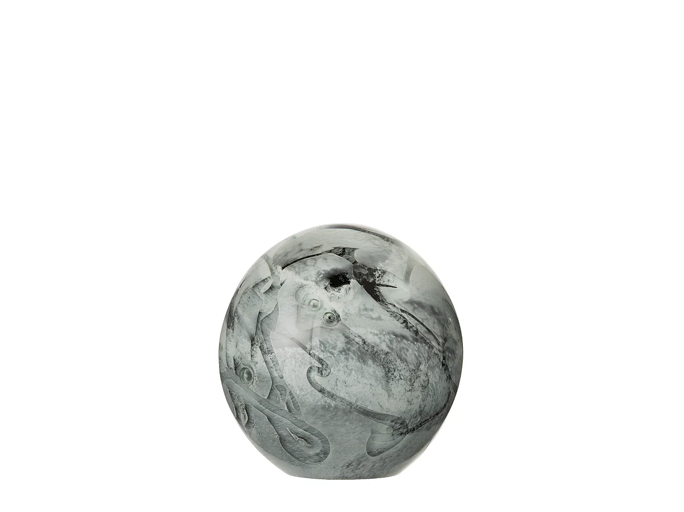Presse-Papier Déco en Verre "Lignes" 12cm Gris