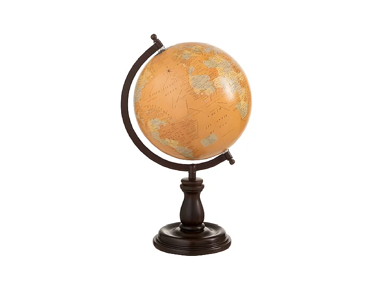 Globe Terrestre sur Pied Bois "Iconic" 39cm Naturel