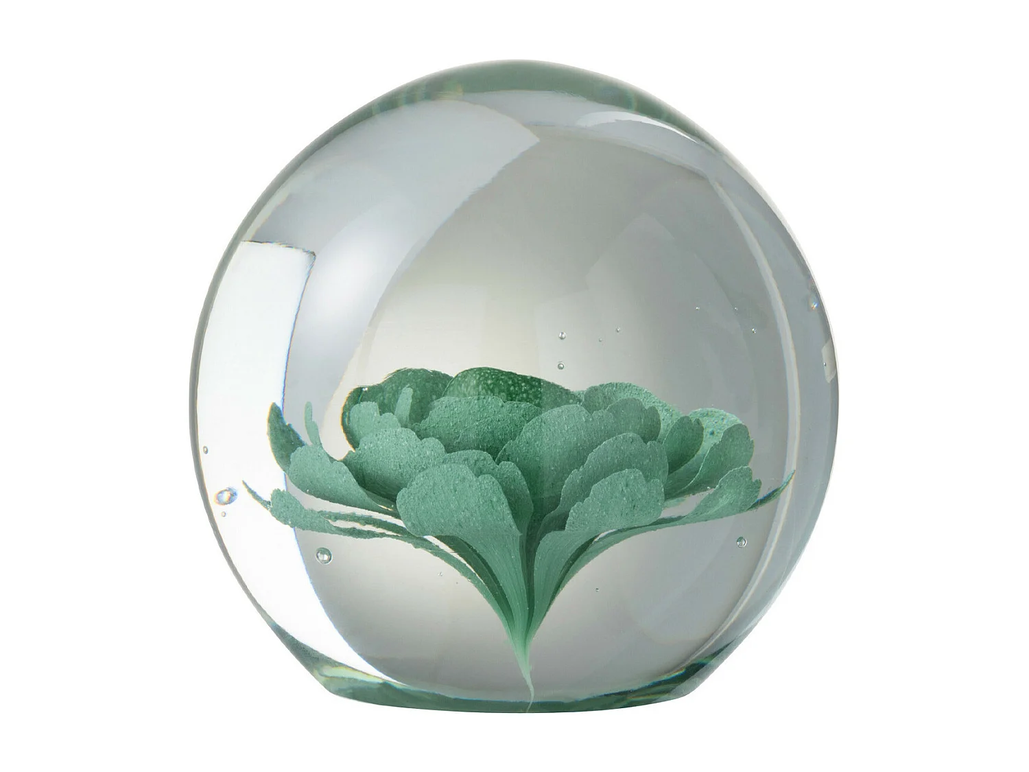 Presse-Papier en Verre "Fleurs" 12cm Menthe
