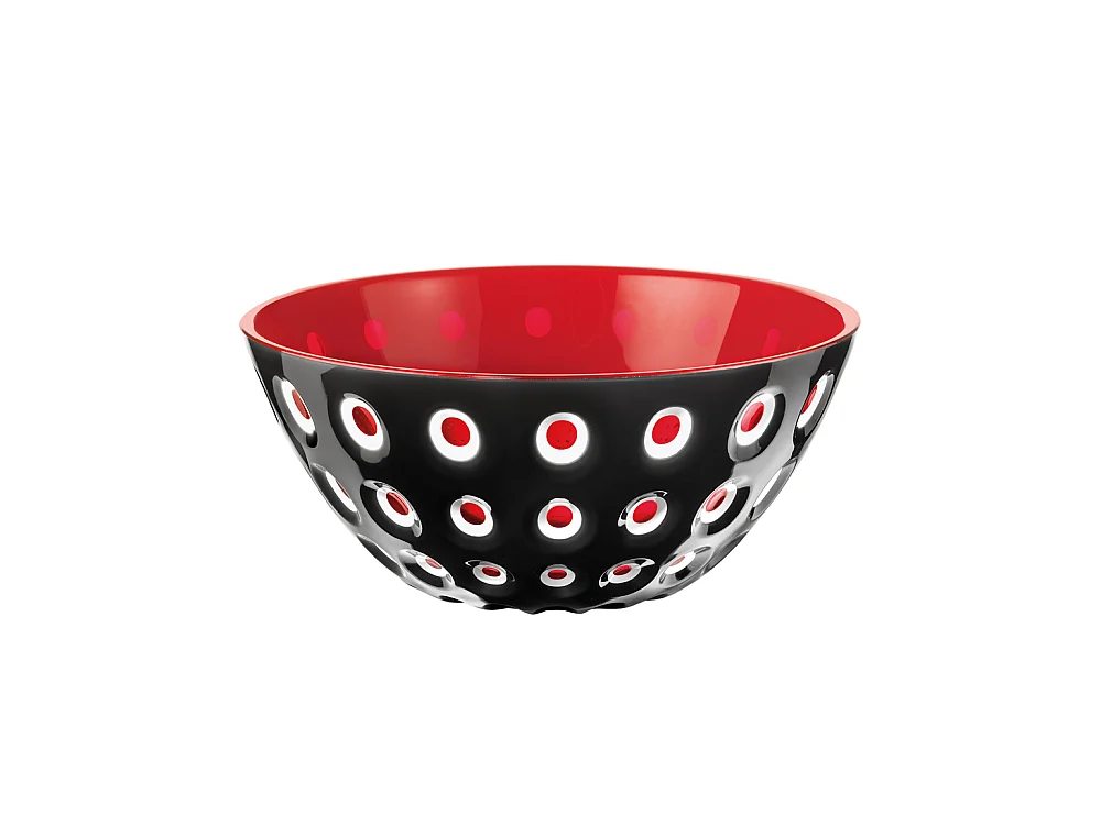 Saladier 20 cm Le Murrine noir et rouge