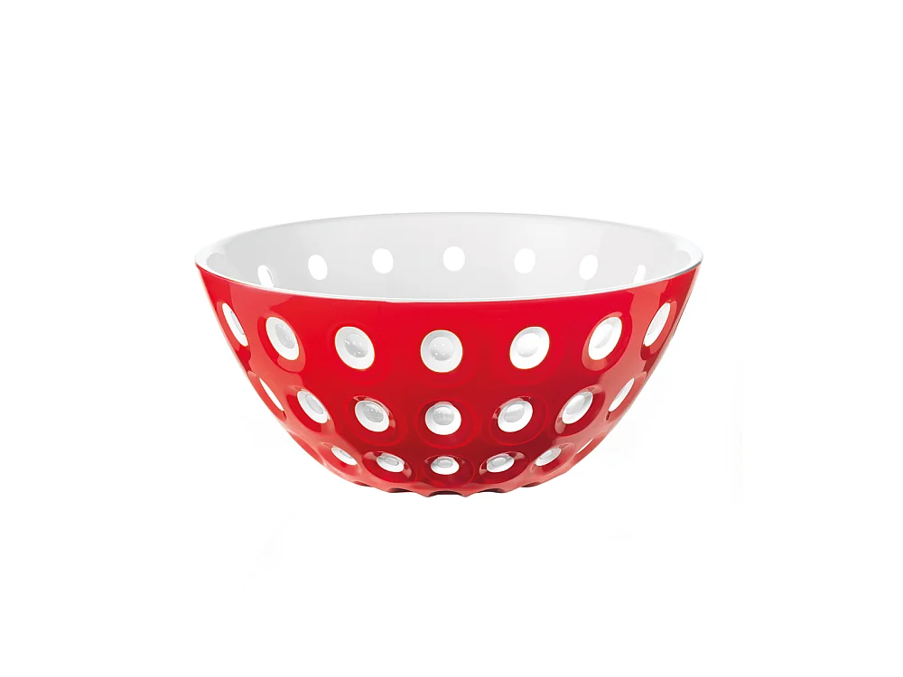 Saladier 25 cm Le Murrine rouge et blanc