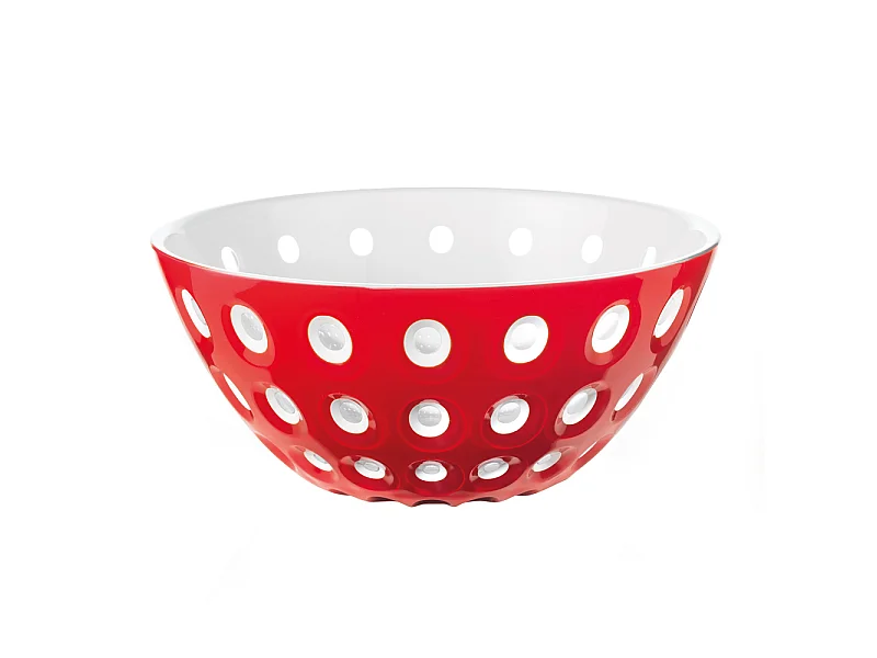 Saladier 25 cm Le Murrine rouge et blanc