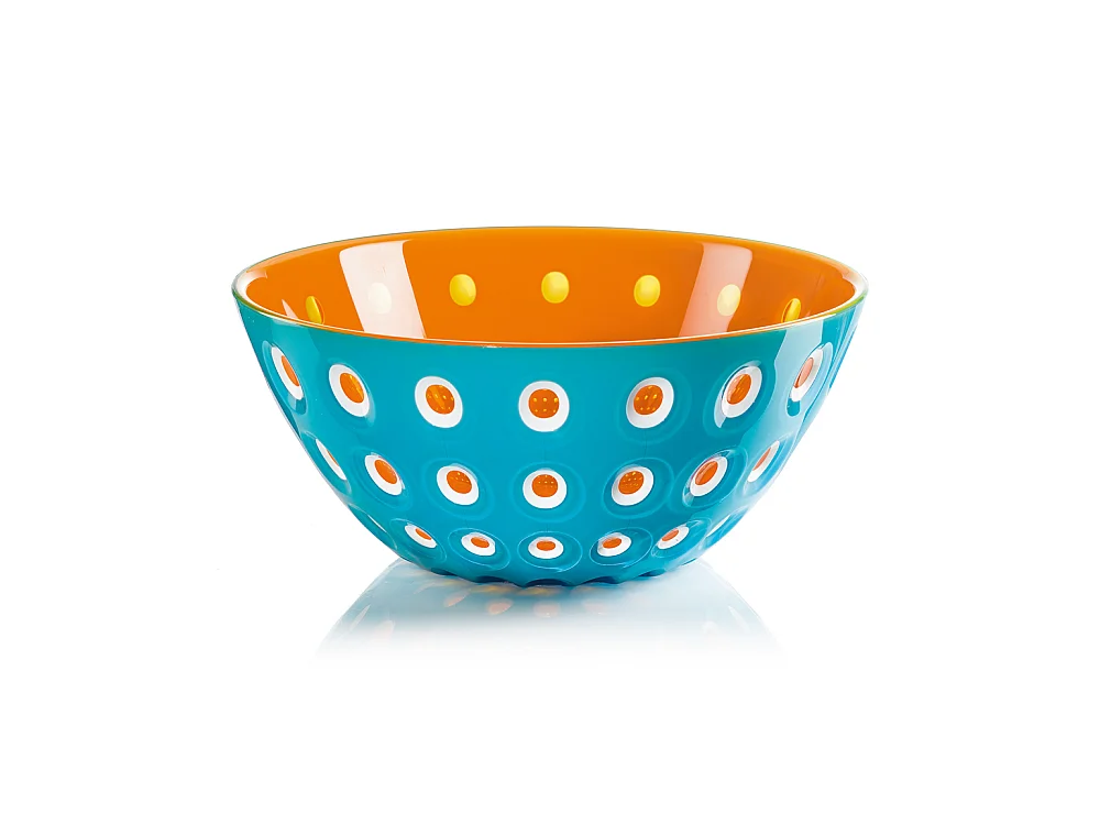 Saladier 25 cm Le Murrine bleu et orange