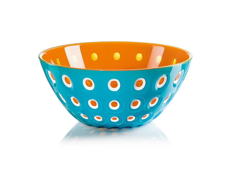 Saladier 25 cm Le Murrine bleu et orange