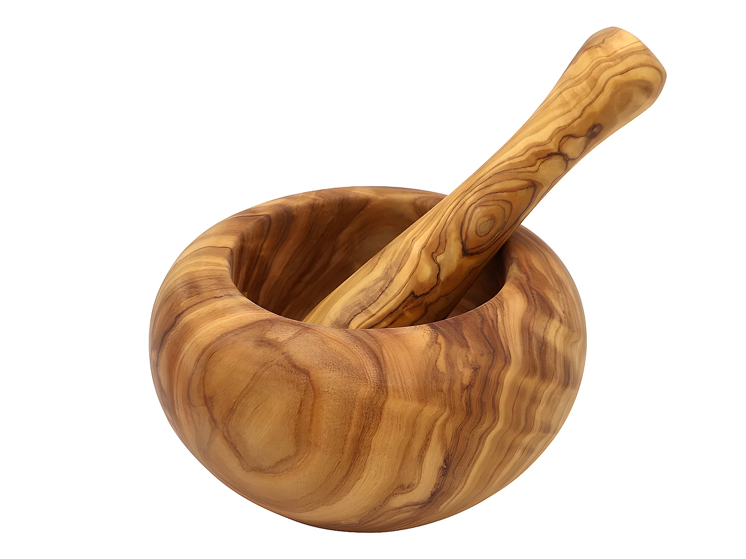 Mortier rond 15 cm en olivier