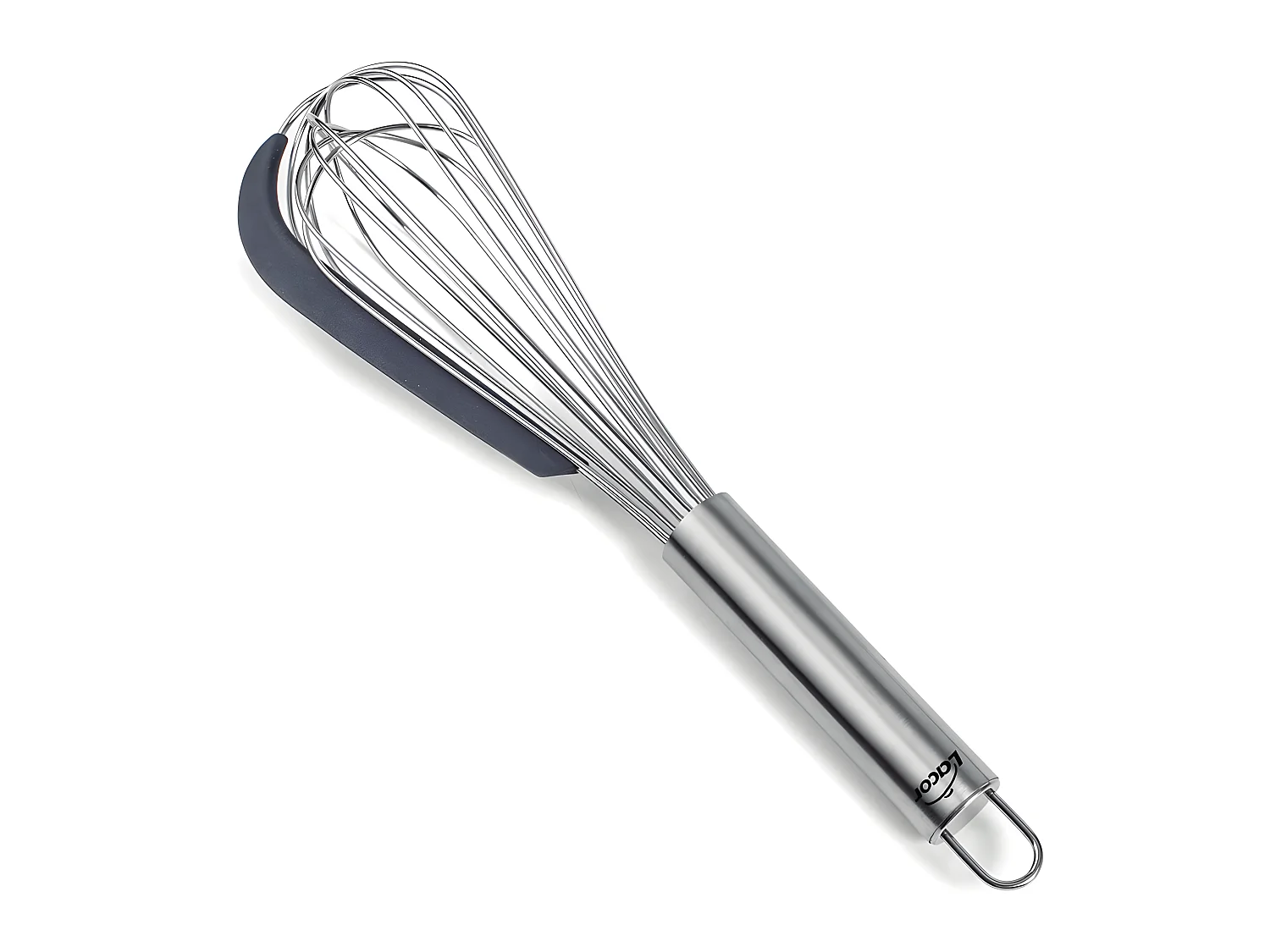 Fouet en inox 32 cm avec grattoir en silicone