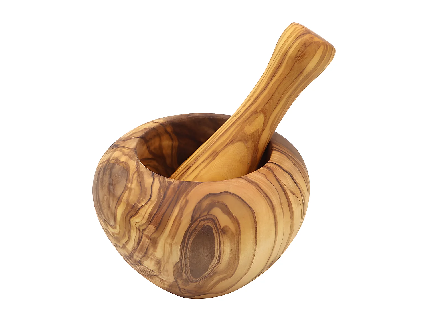 Mortier rond 10 cm en olivier