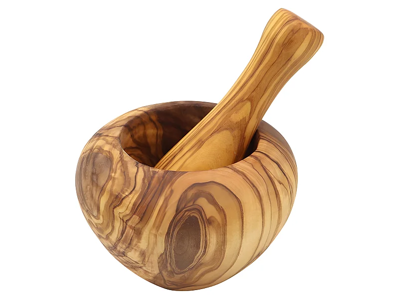 Mortier rond 10 cm en olivier