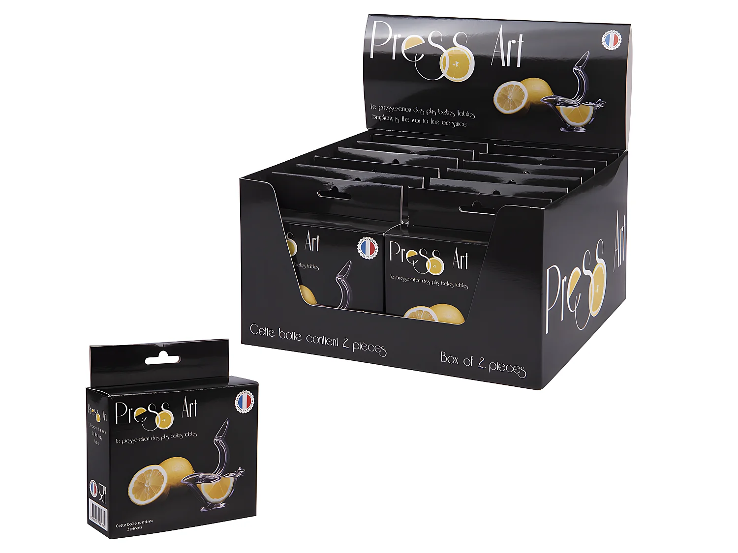 Boite de 2 presse citron de table