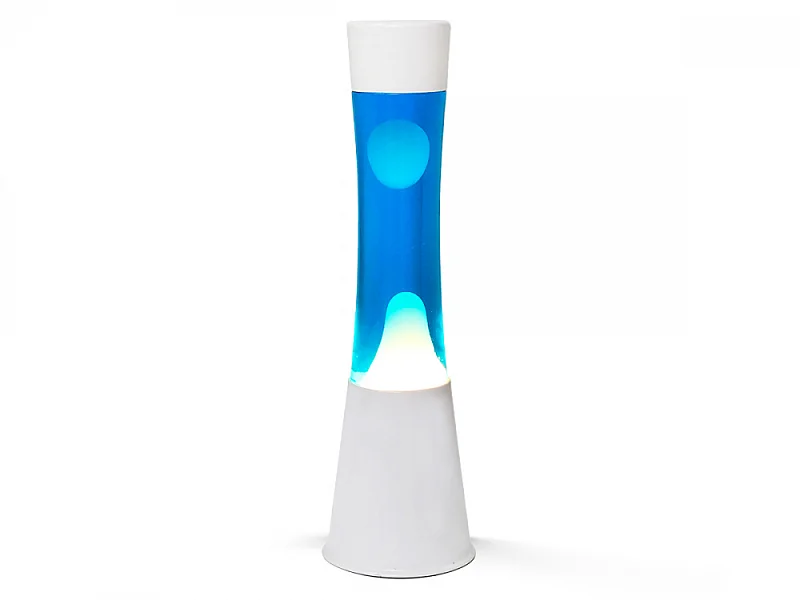 Lampe Lave 40 cm bleu/blanc