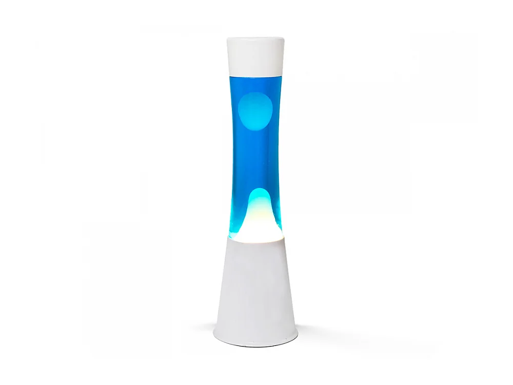 Lampe Lave 40 cm bleu/blanc
