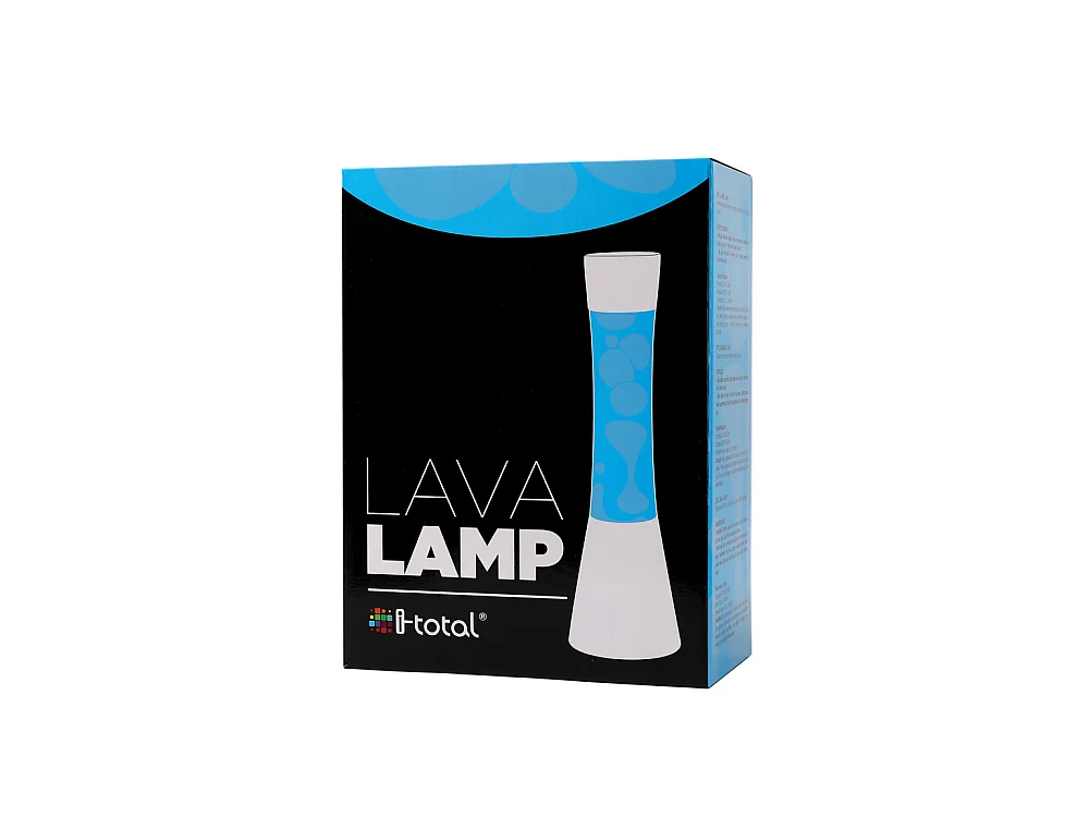 Lampe Lave 40 cm bleu/blanc