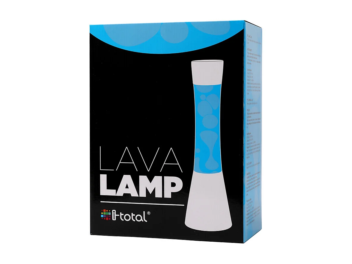 Lampe Lave 40 cm bleu/blanc