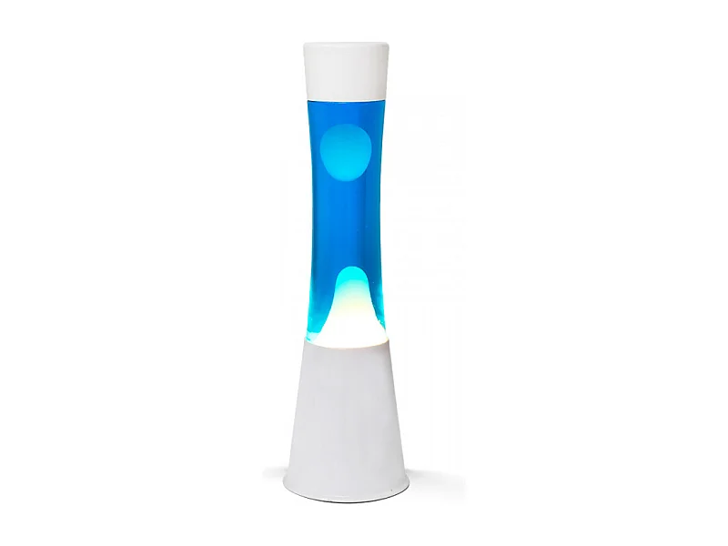 Lampe Lave 40 cm bleu/blanc