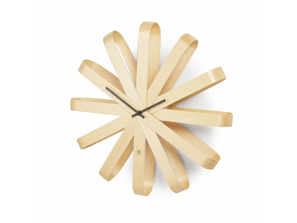 Horloge murale en bois Ribbonwood coloris naturel D51cm