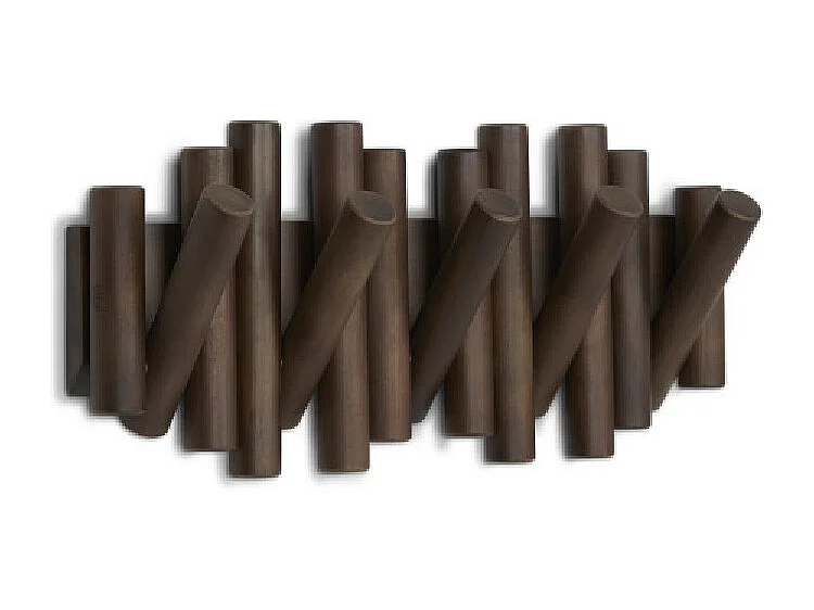 5-fach Kleiderhaken aus Holz "Hook"