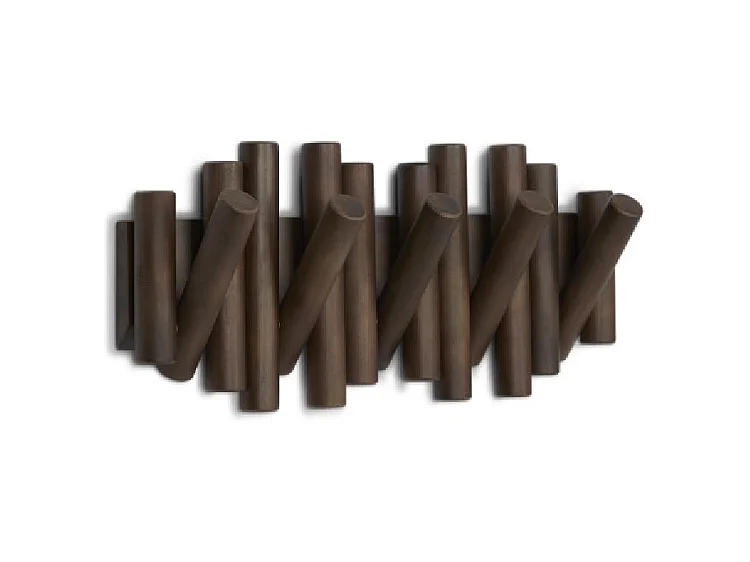 Portes manteaux en bois naturel 5 crochets Picket