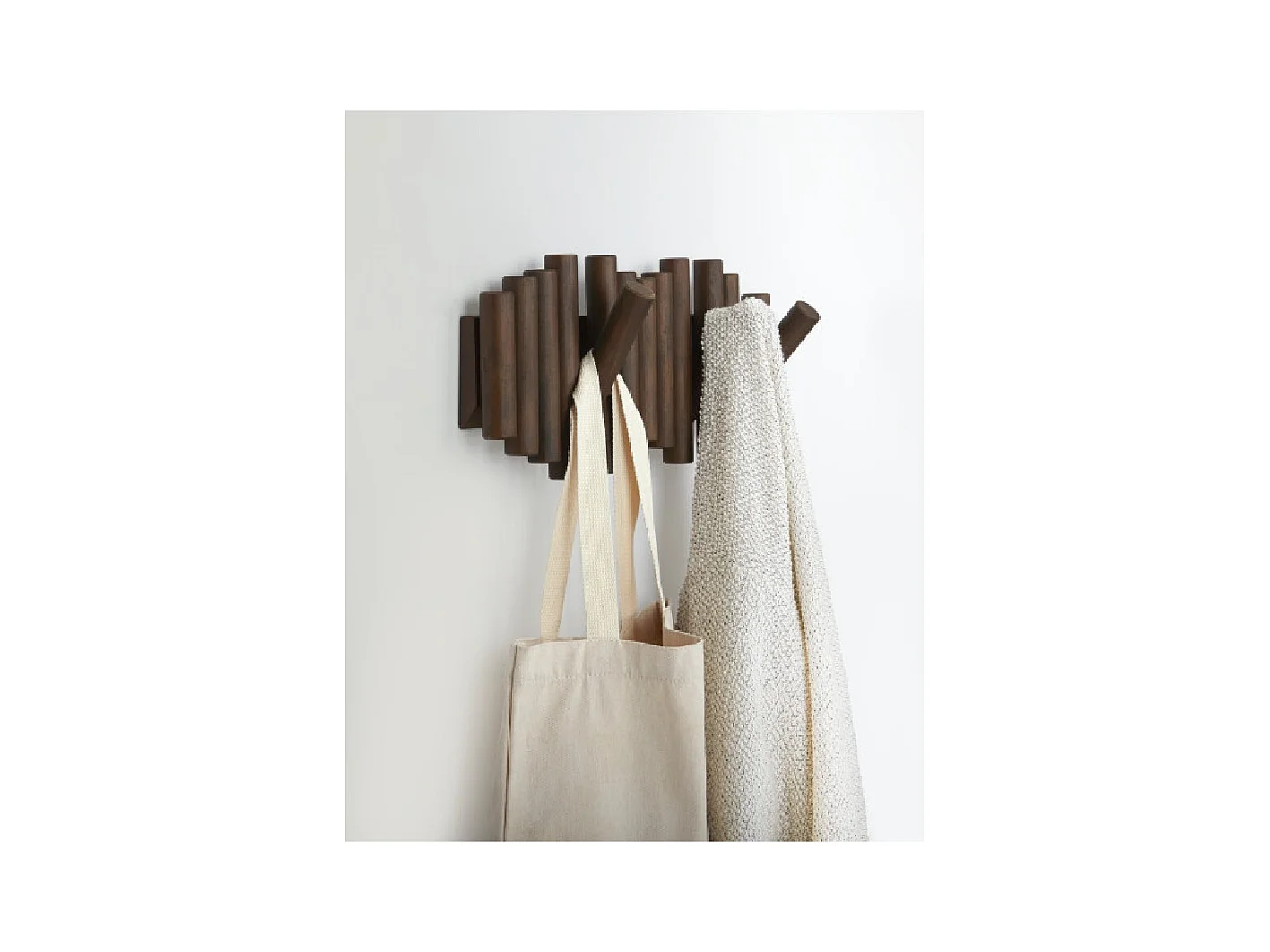 Portes manteaux en bois naturel 5 crochets Picket