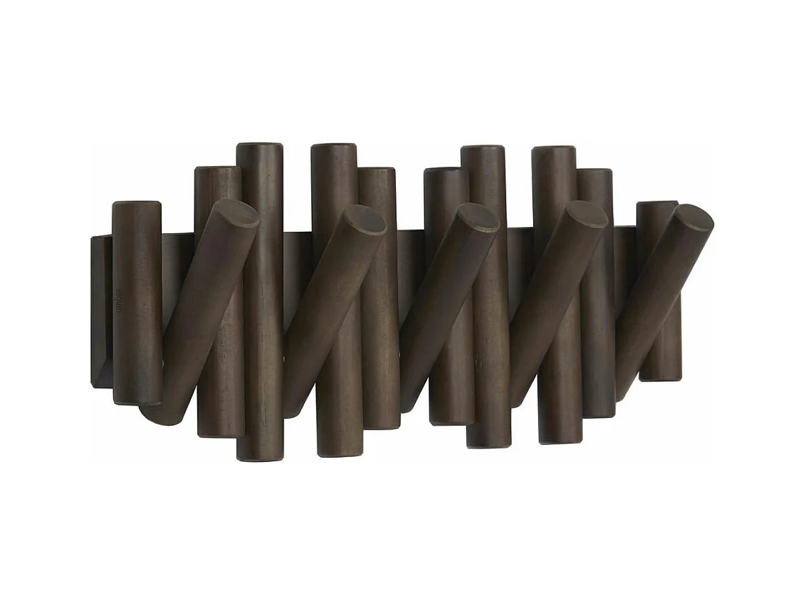 Portes manteaux en bois naturel 5 crochets Picket