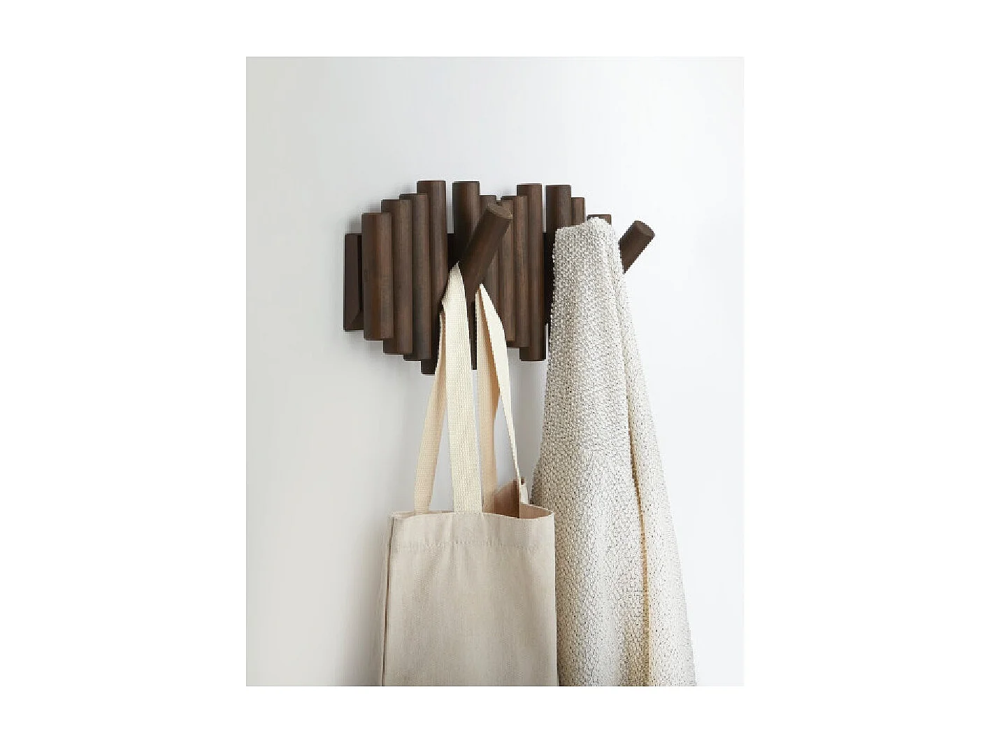 5-fach Kleiderhaken aus Holz "Hook"