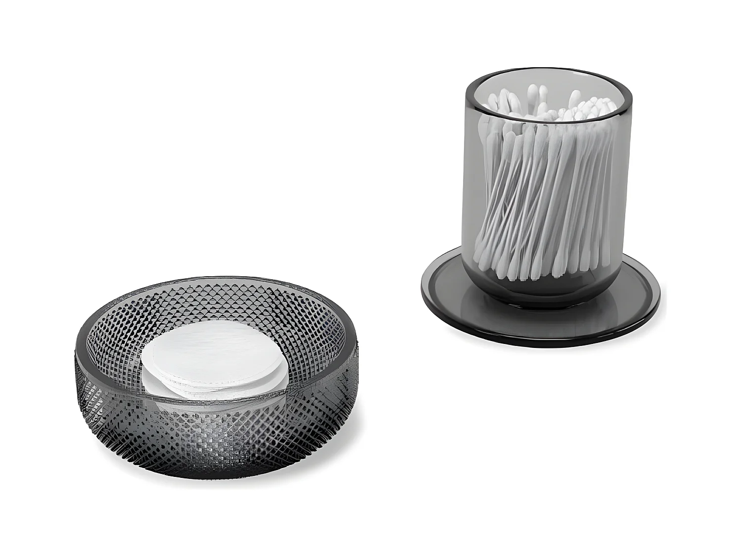 Pot en verre avec couvercle Allira fumé