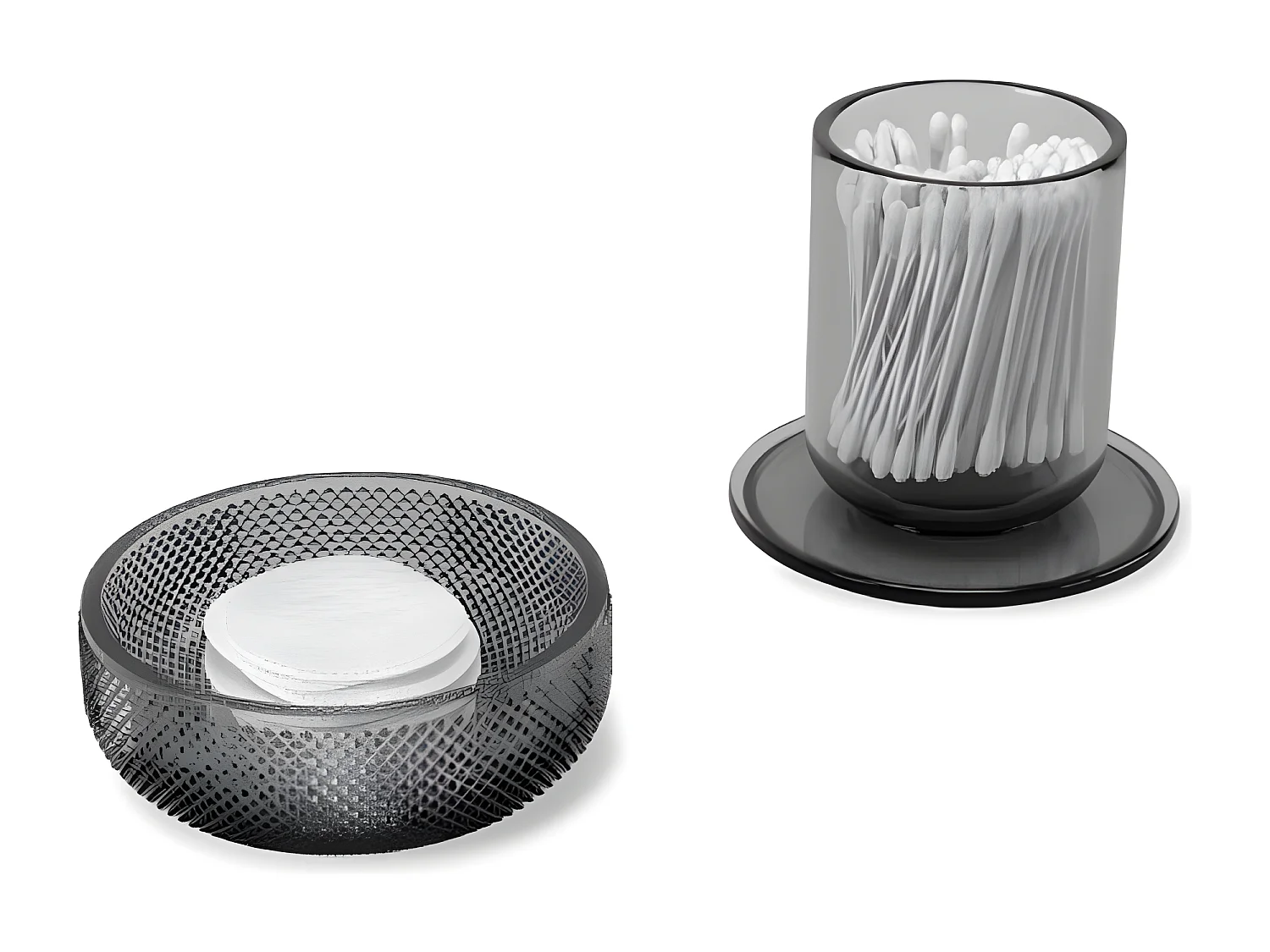 Pot en verre avec couvercle Allira fumé