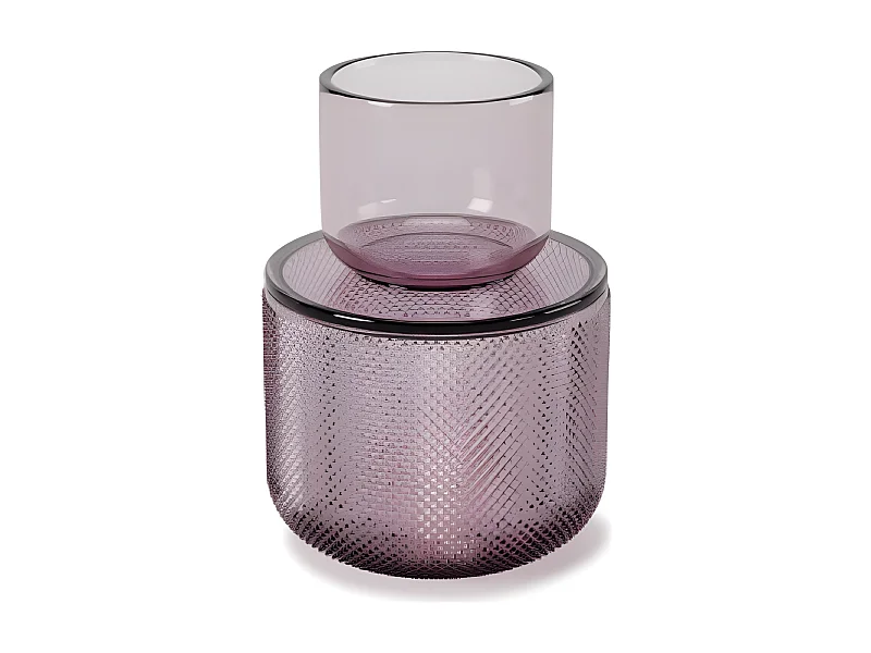 Pot en verre avec couvercle Allira violet